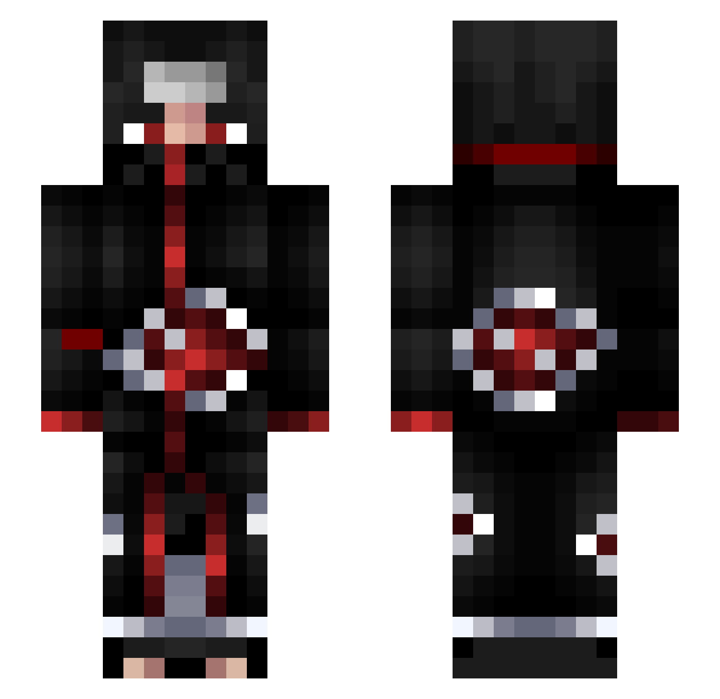 KebabMaker123 Minecraft skin, front and back view