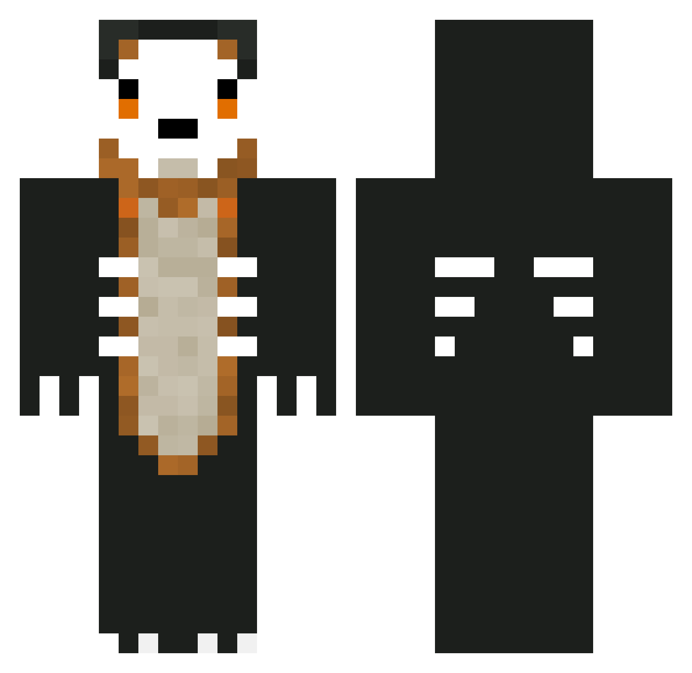 ZombieNinja993 Minecraft skin, front and back view