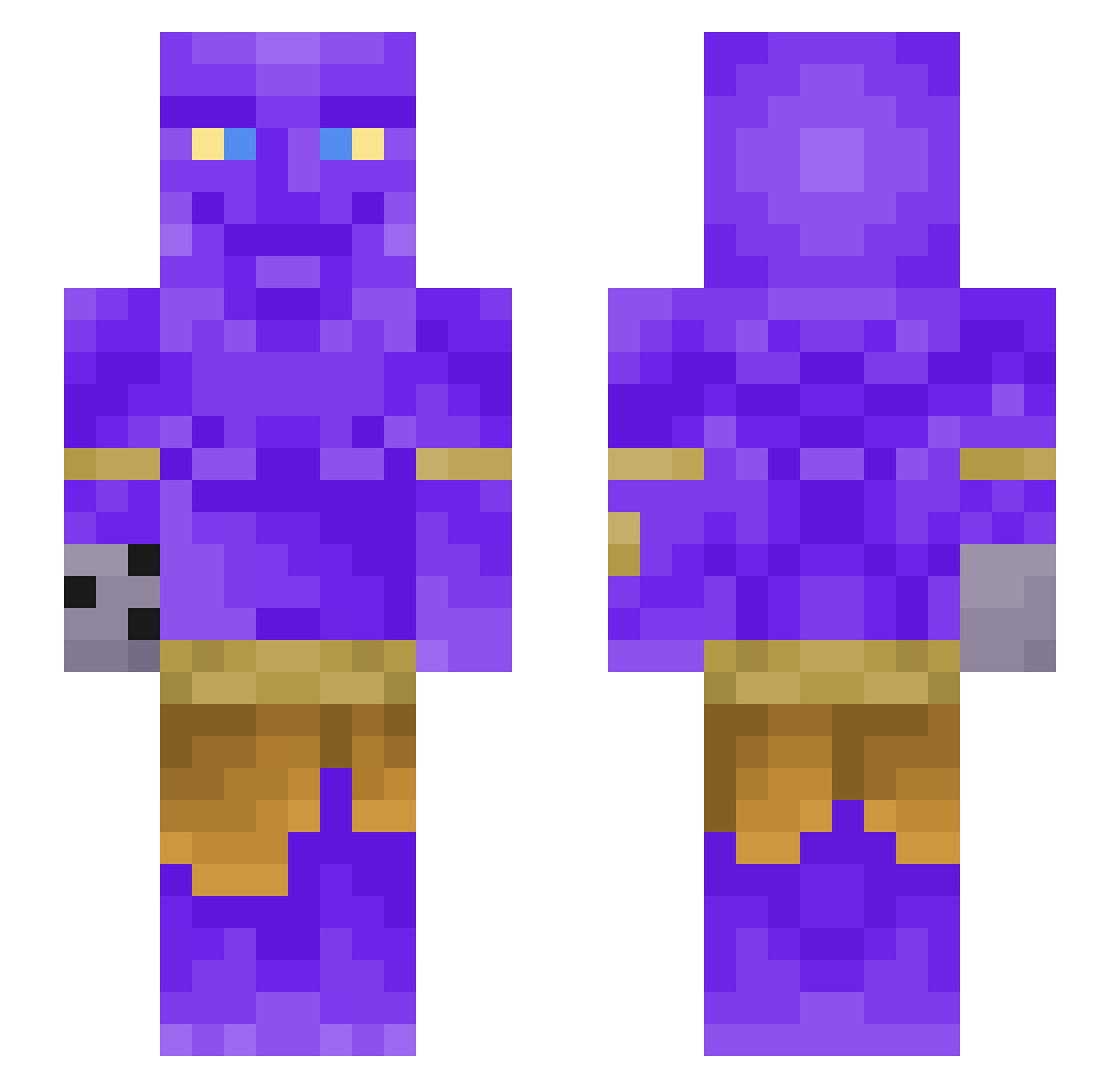 Coen10001 Minecraft skin, front and back view