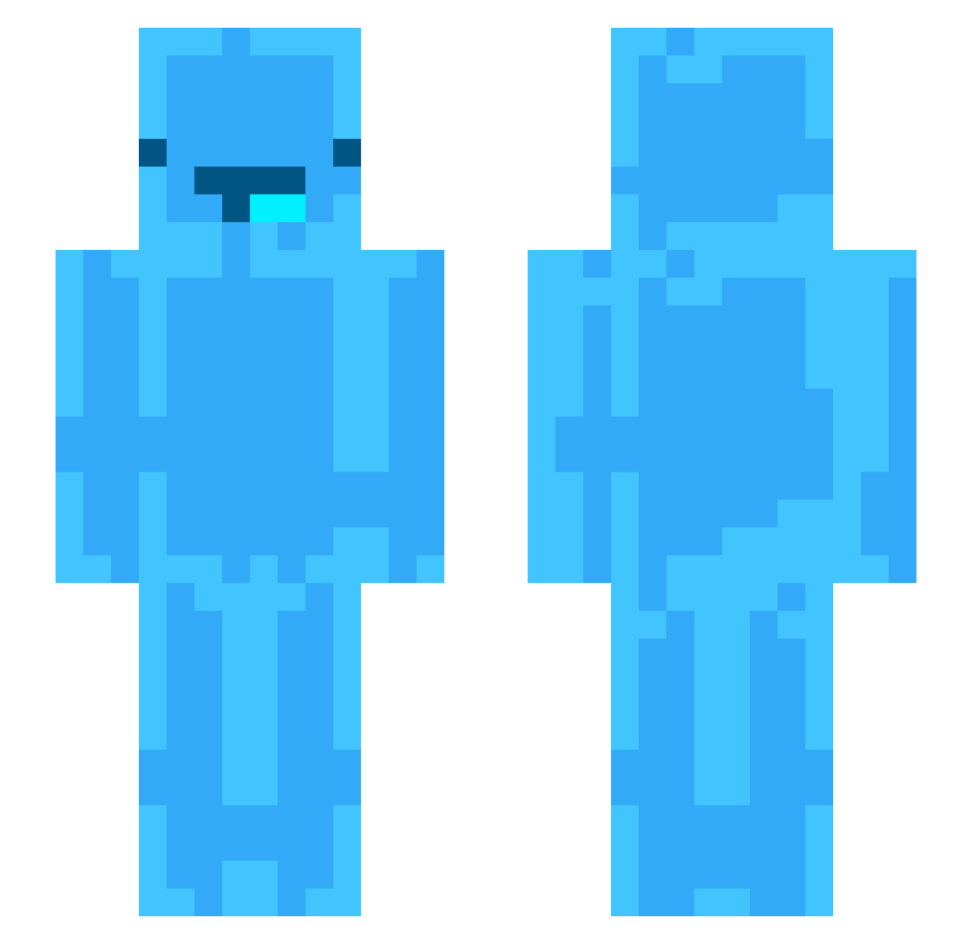 Milky_Seed Minecraft skin, front and back view