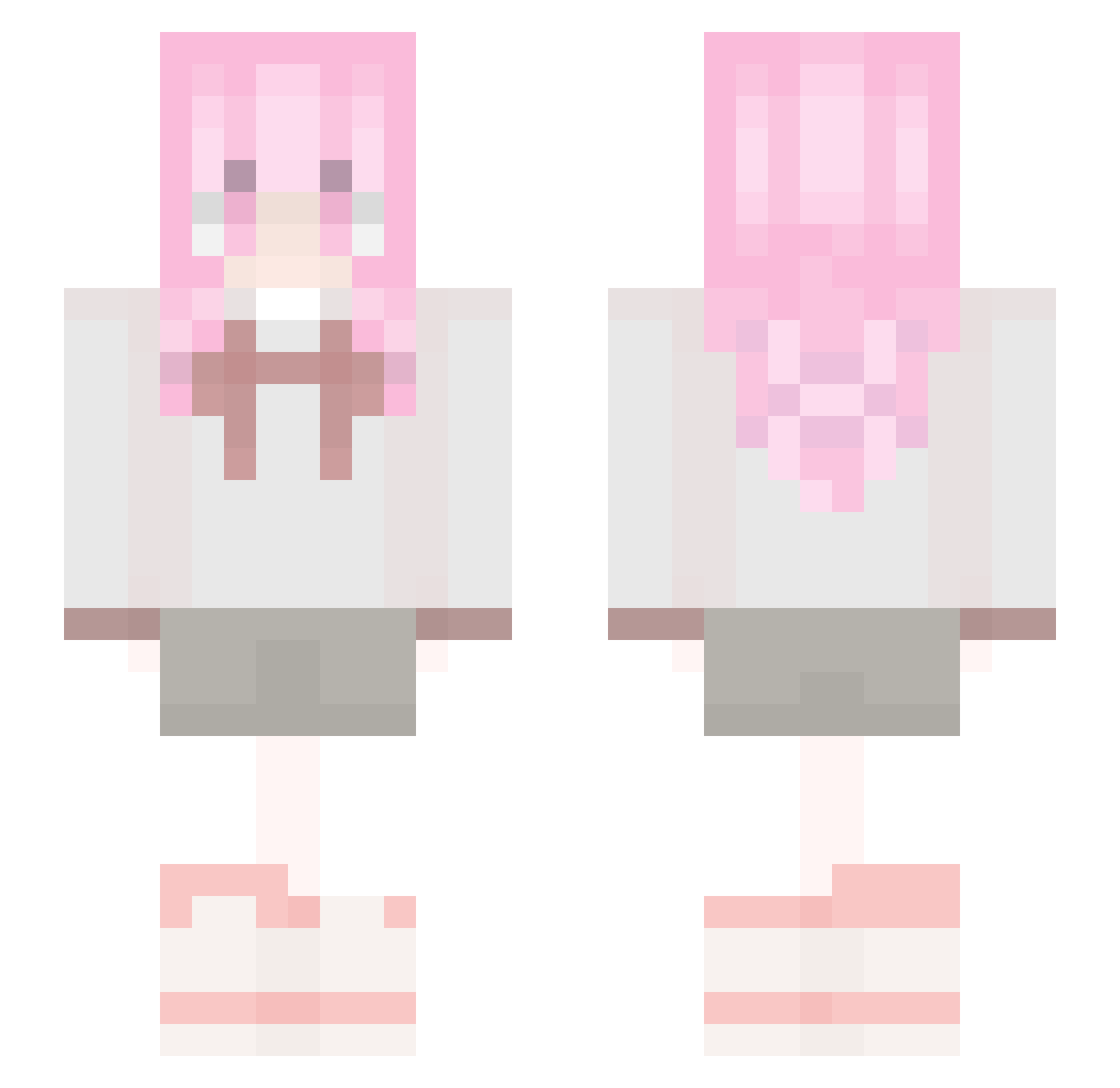 nightglowin Minecraft skin, front and back view