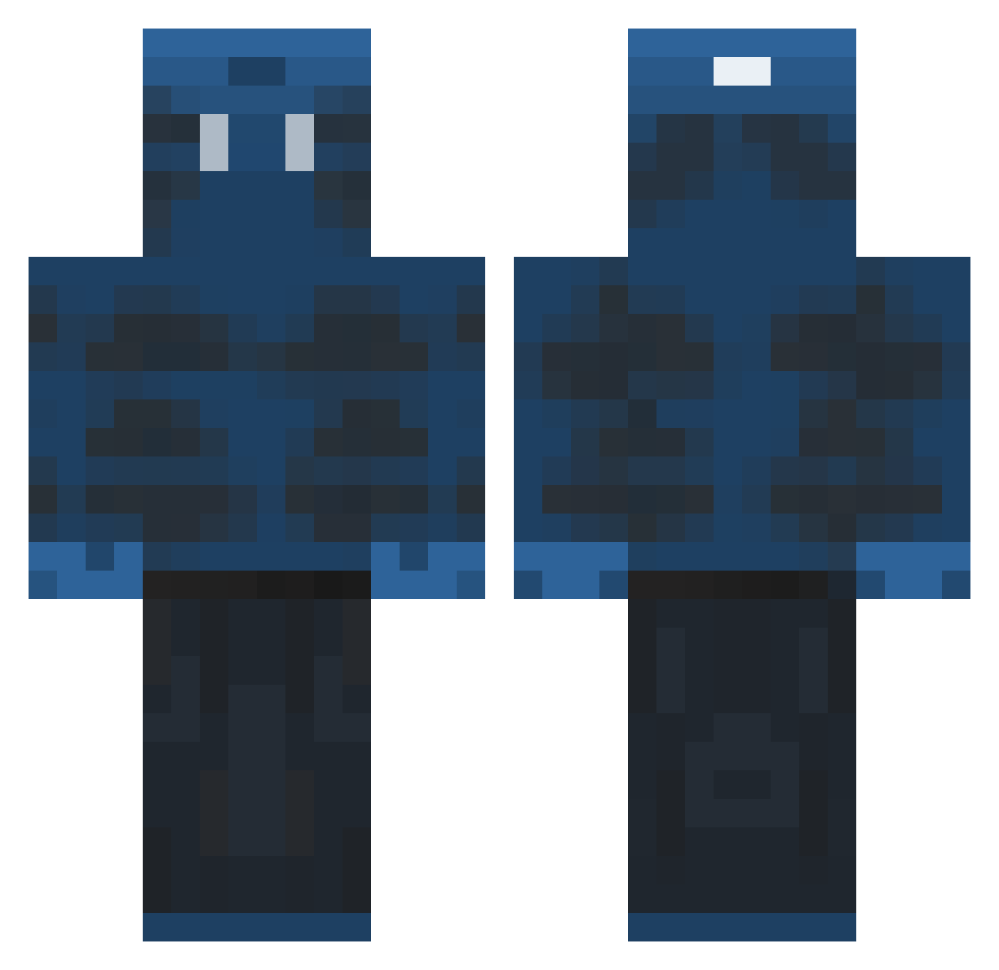 Zygon Minecraft skin, front and back view