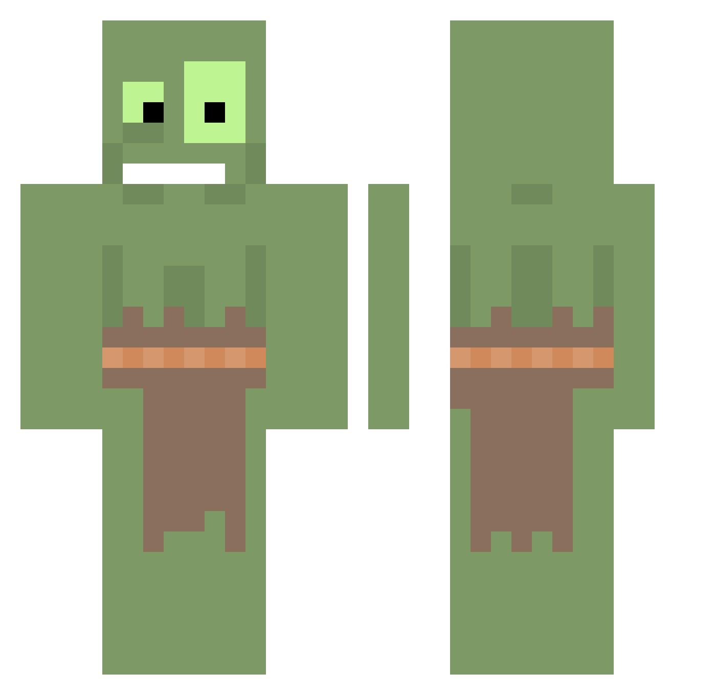 jaxooh Minecraft skin, front and back view