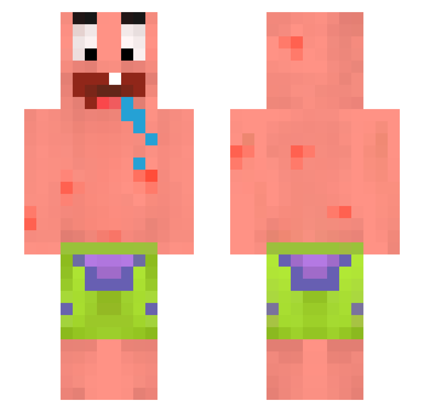 Lukros104 Minecraft skin, front and back view