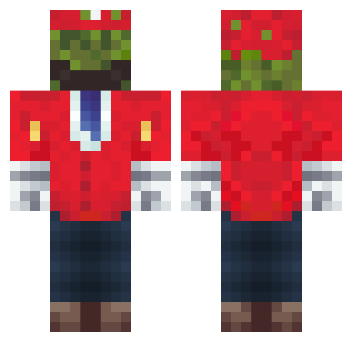Musgoo Minecraft skin, front and back view
