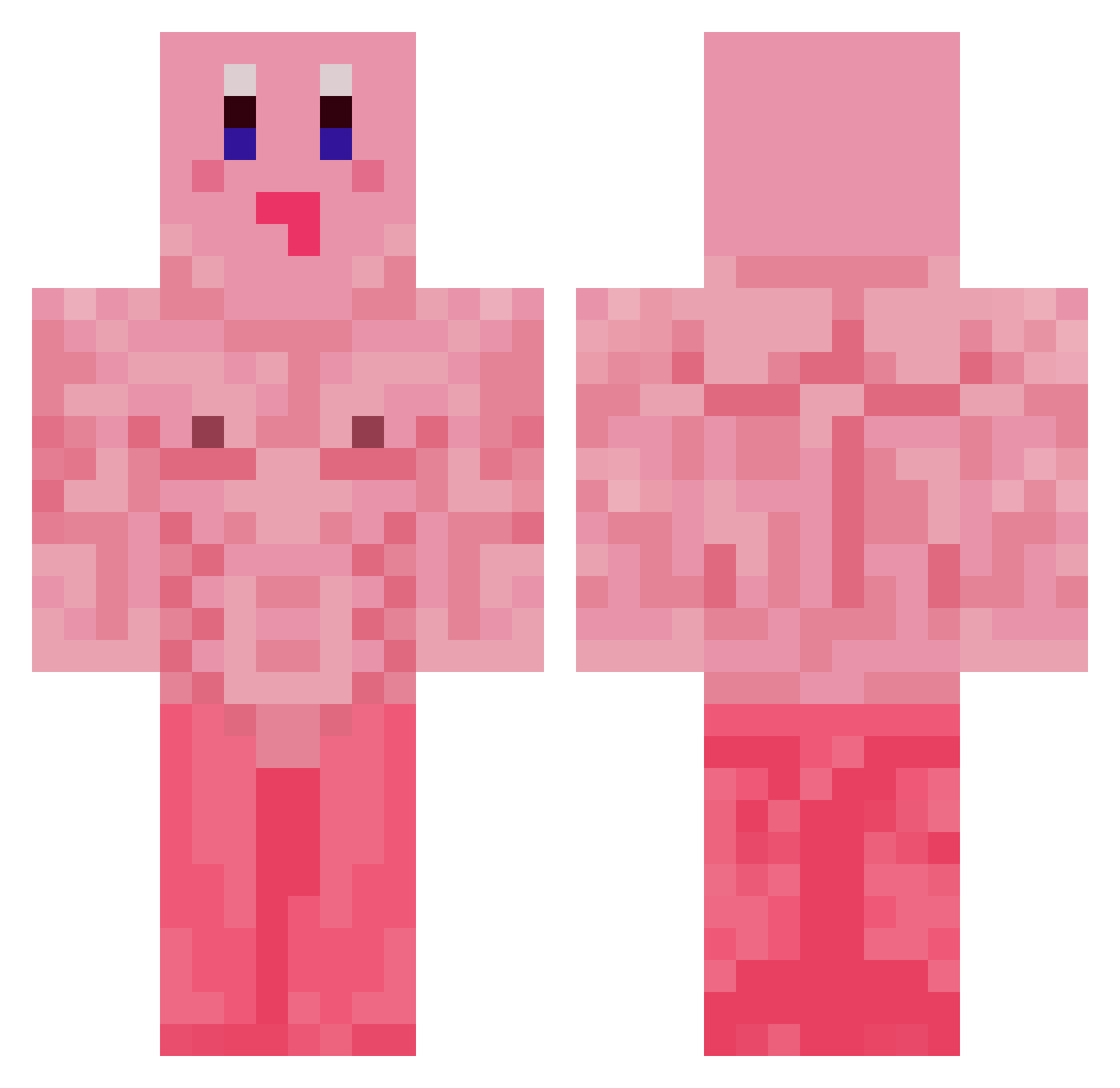 ShinyTN Minecraft skin, front and back view