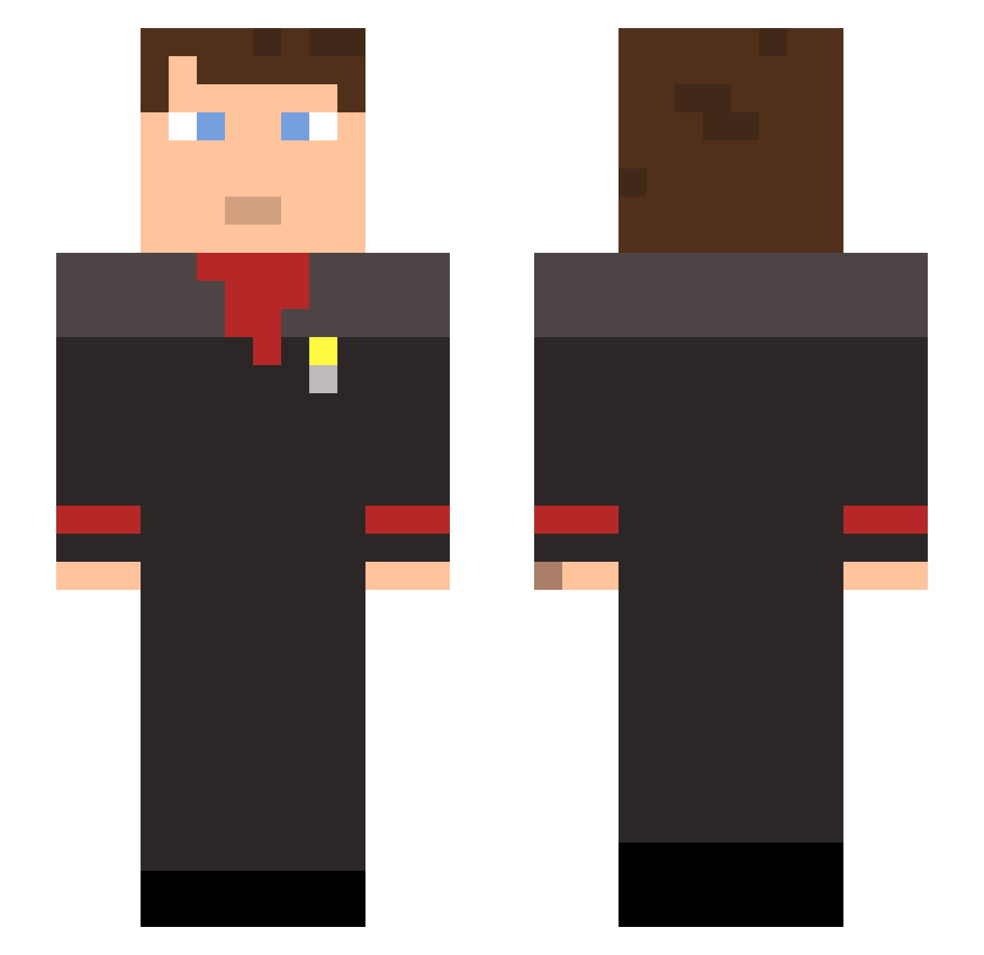 Pestilent Minecraft skin, front and back view