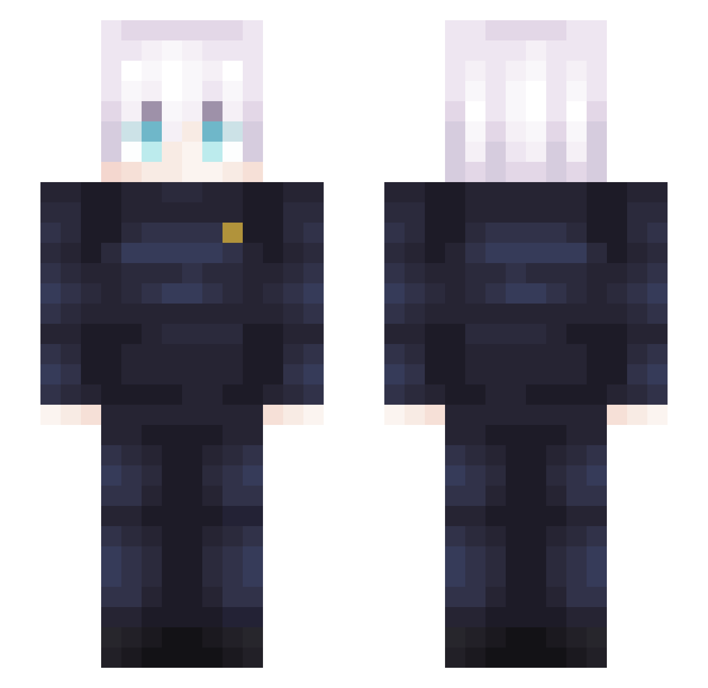 SirCreuset Minecraft skin, front and back view