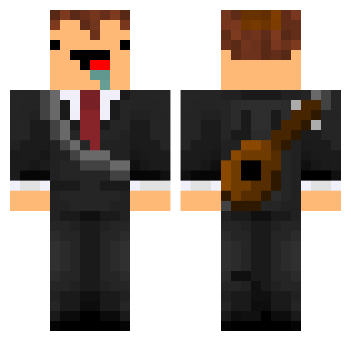 weirdkid303 Minecraft skin, front and back view