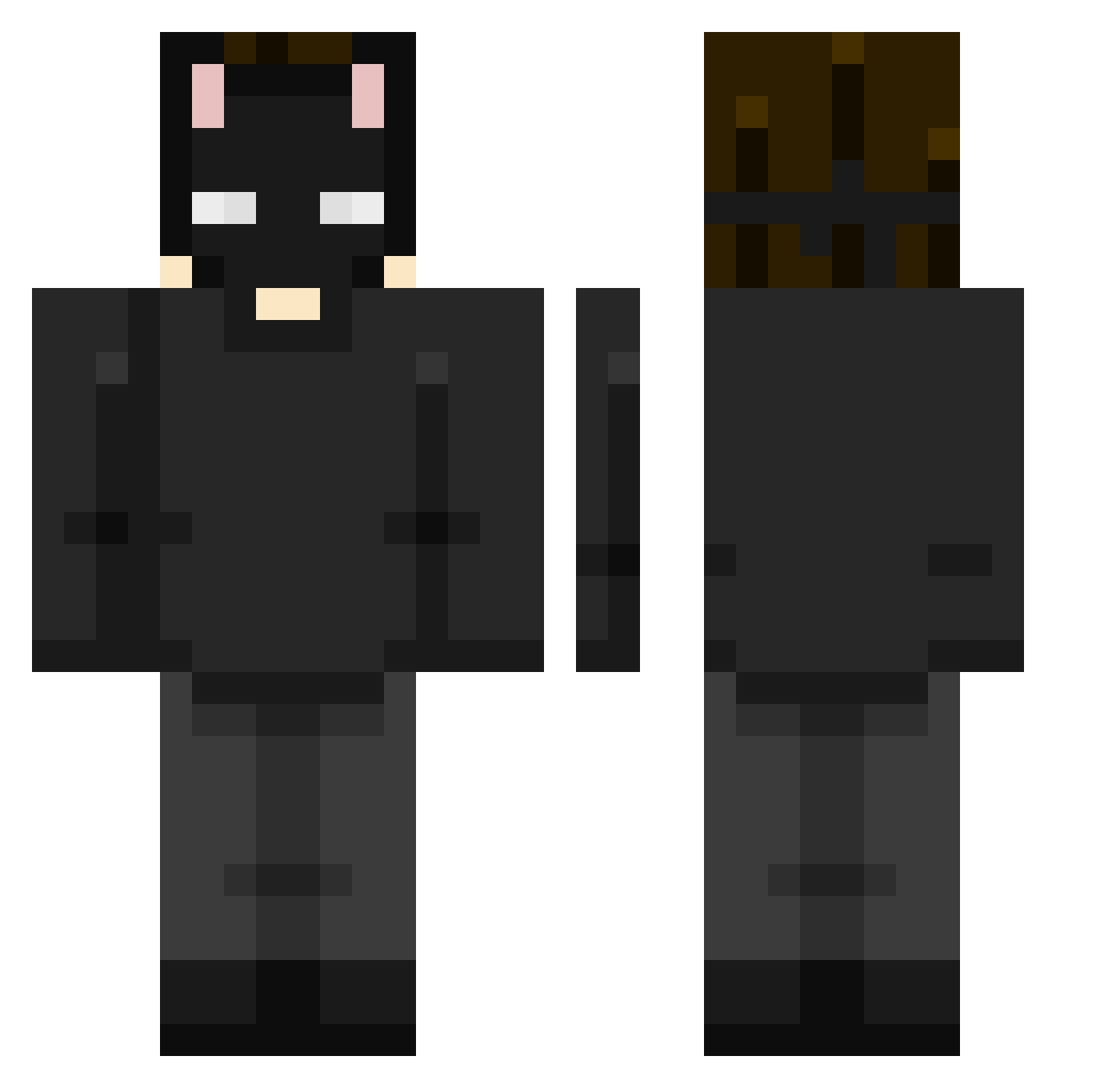 Xmas_Ghost Minecraft skin, front and back view