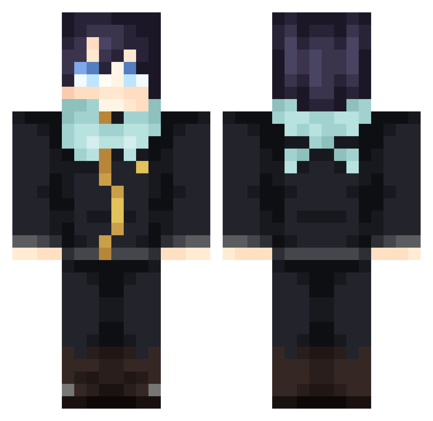 RenatoBlack10000 Minecraft skin, front and back view