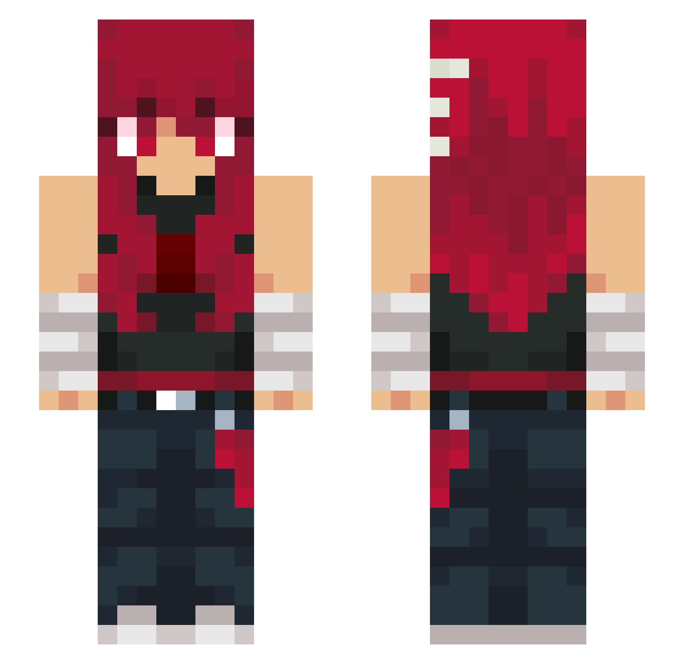 LoveFromIndia Minecraft skin, front and back view