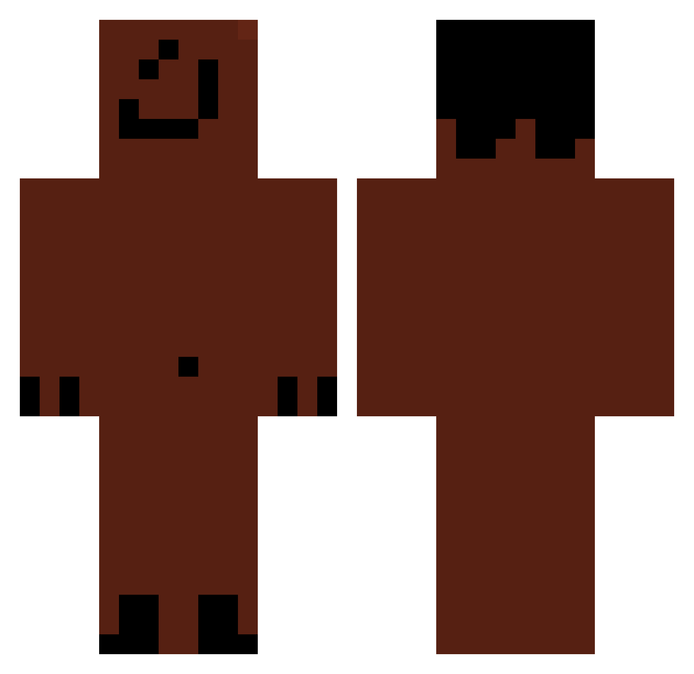 TrioE Minecraft skin, front and back view