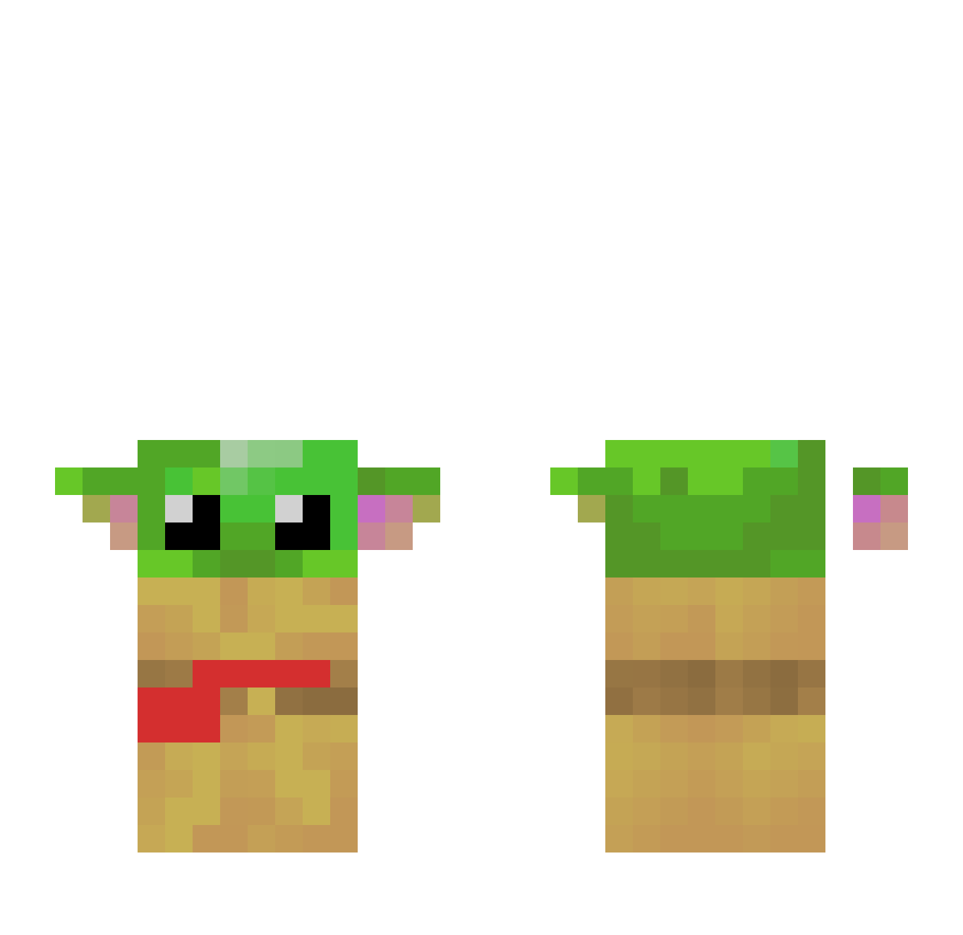 Matte_22 Minecraft skin, front and back view