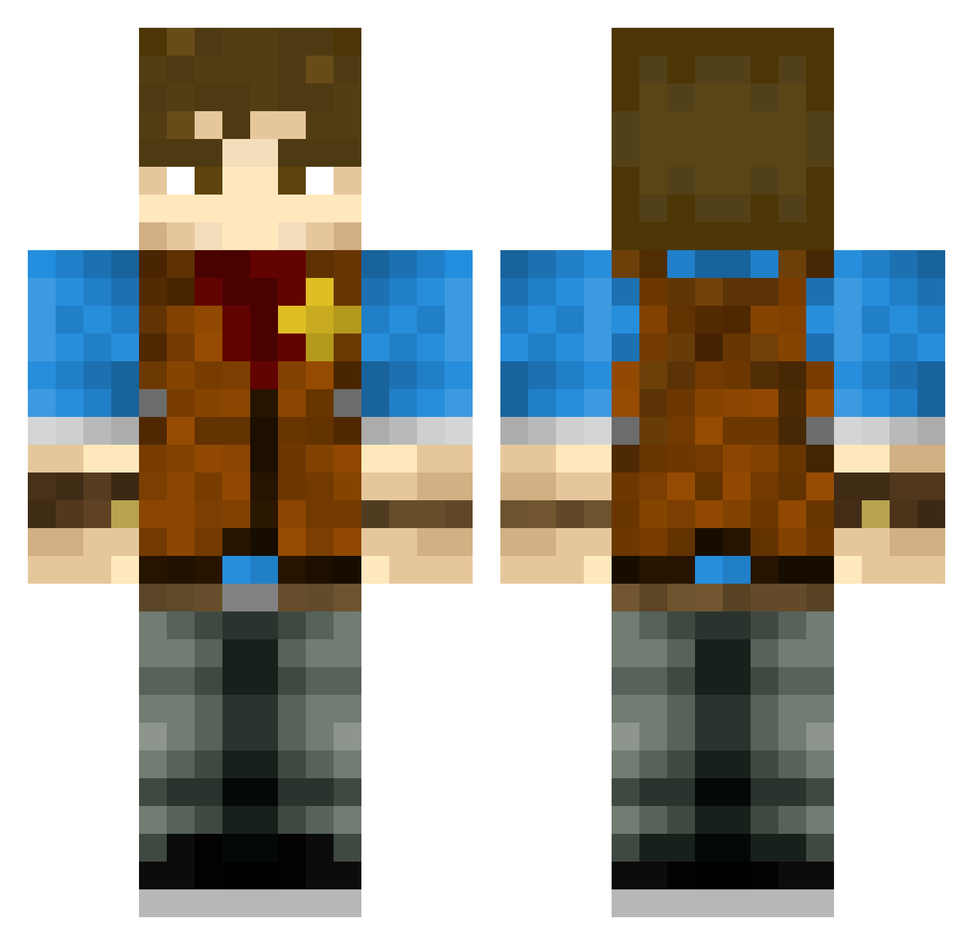 CallMeTex_ Minecraft skin, front and back view