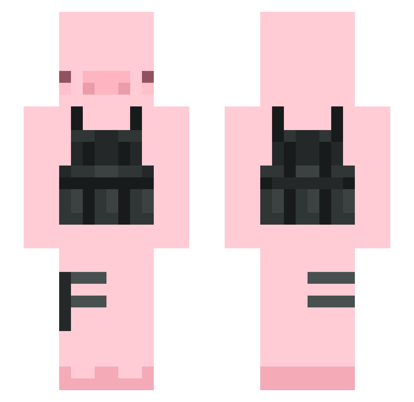 Rozyczka_ Minecraft skin, front and back view