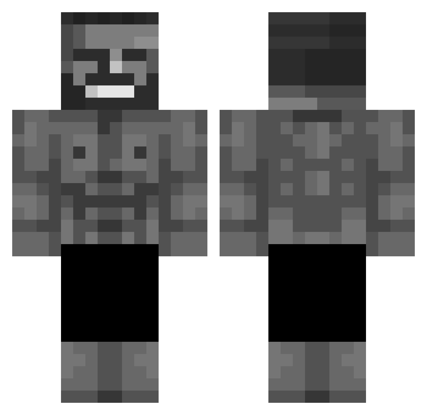 rosa_hamster Minecraft skin, front and back view