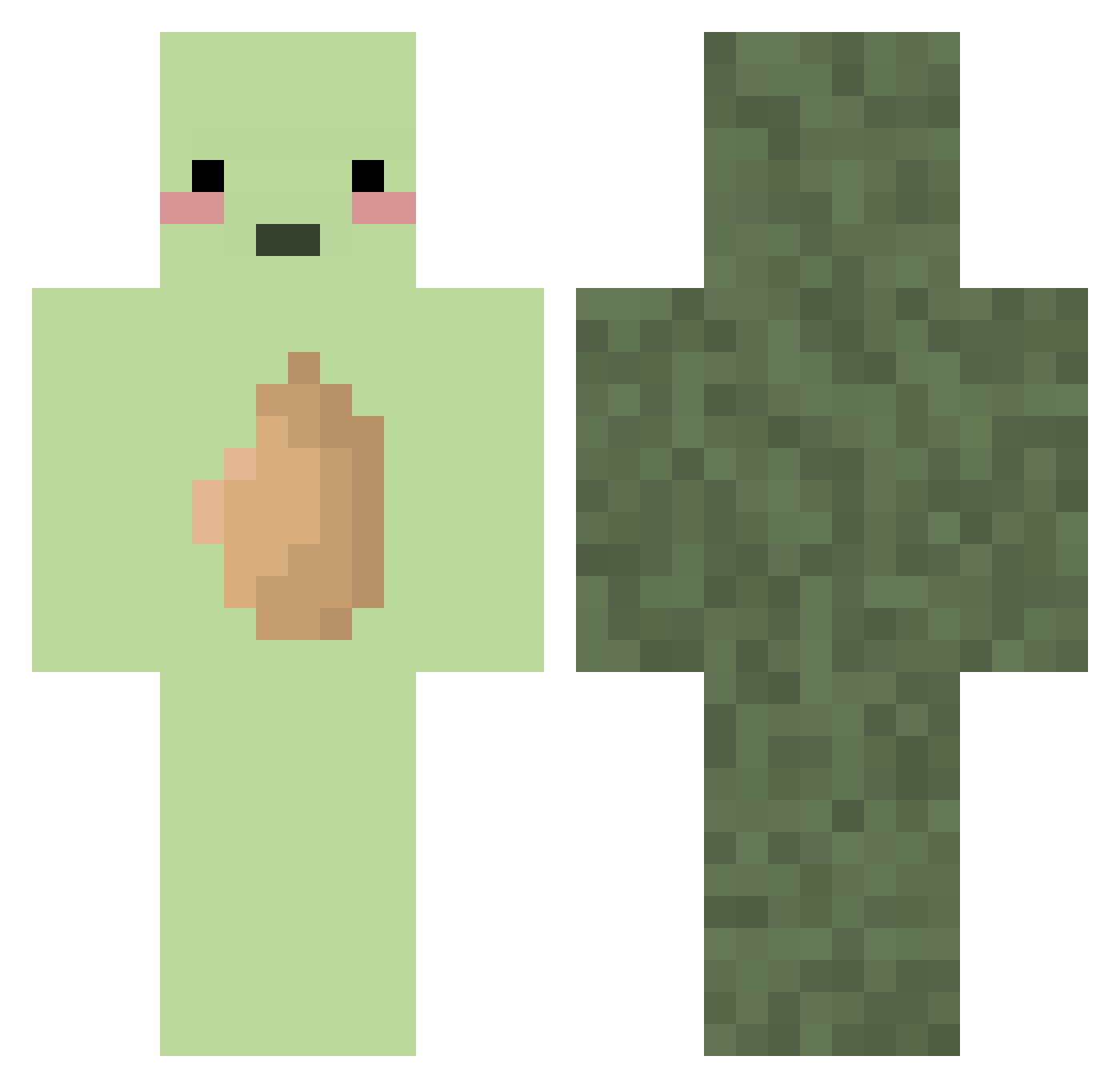 AvocadosT_T Minecraft skin, front and back view