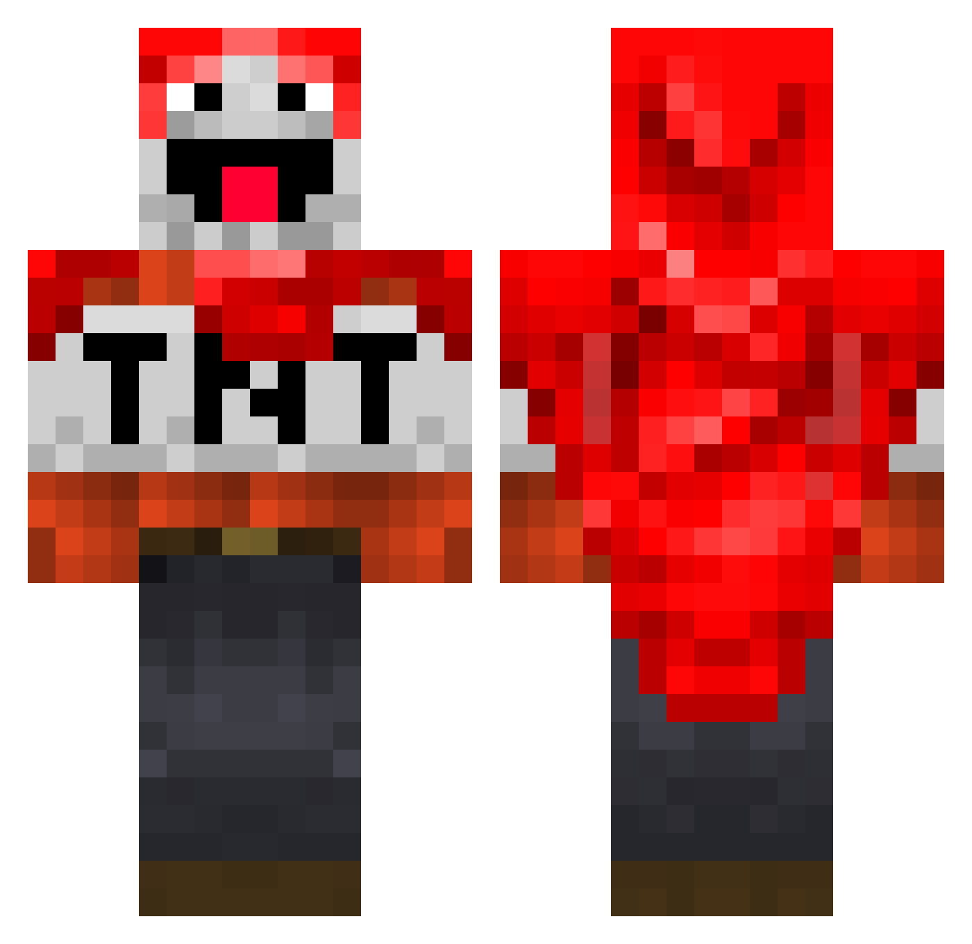 MrTrippleBeer Minecraft skin, front and back view