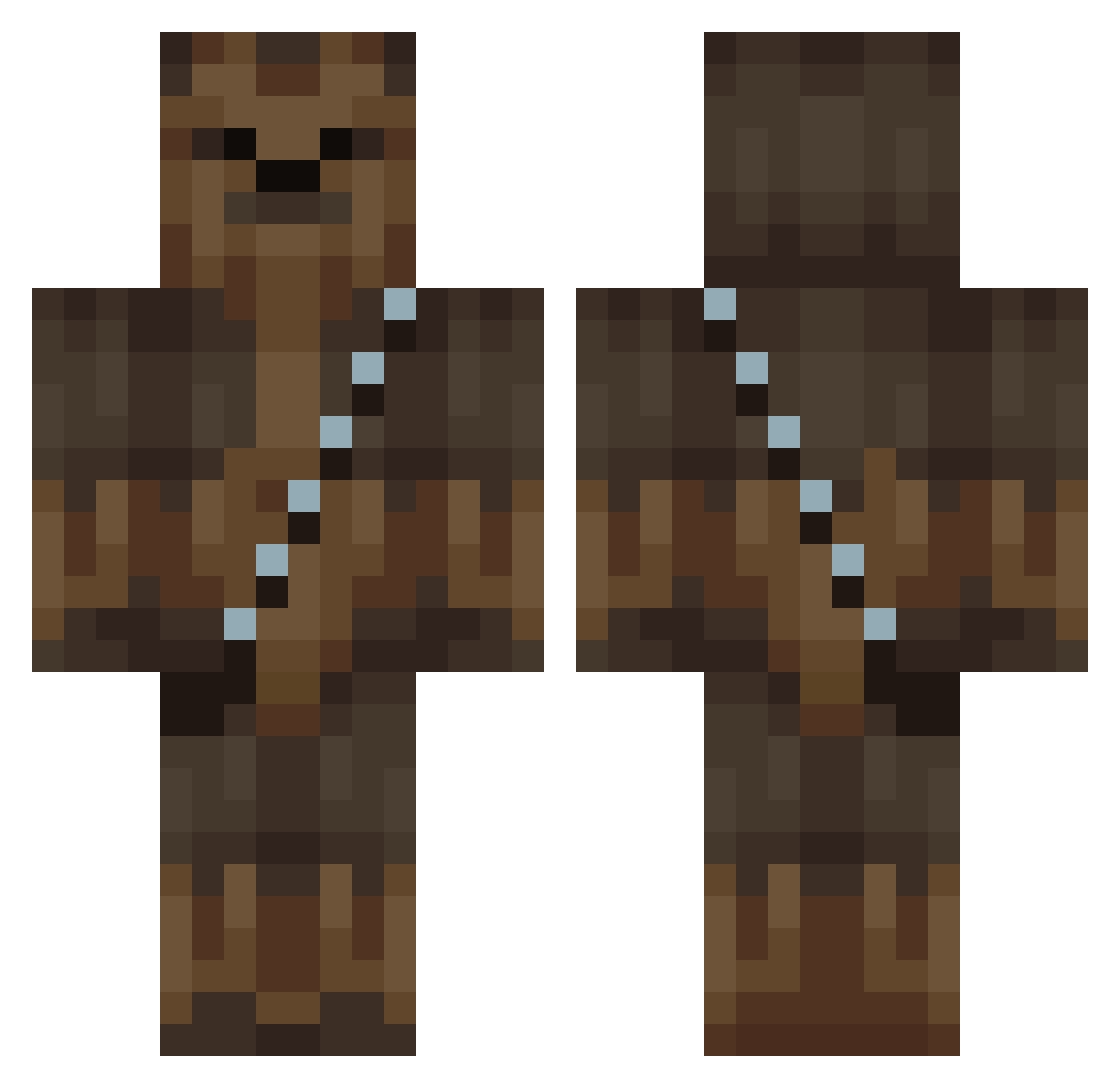 WallyParky Minecraft skin, front and back view