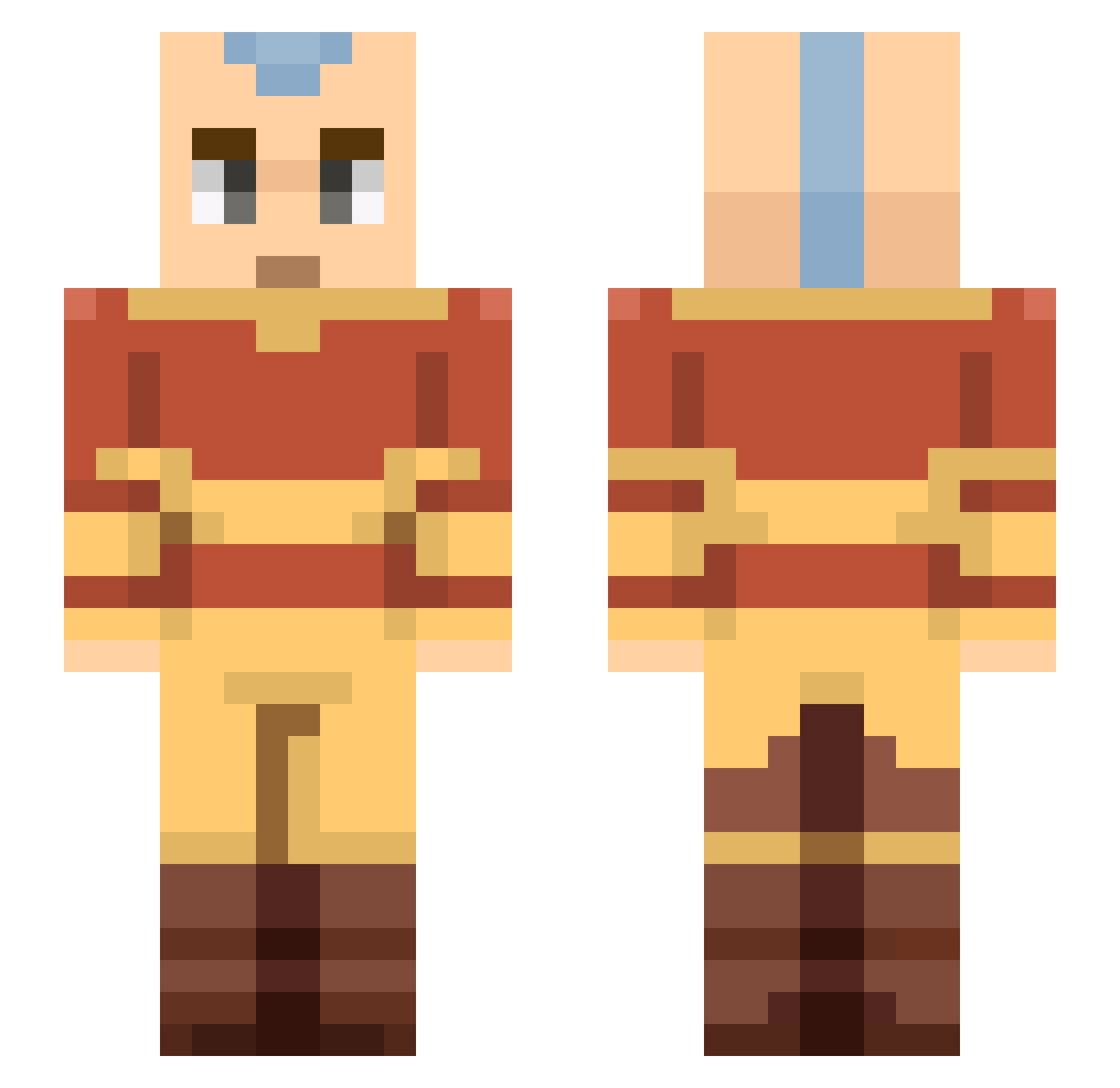 malling213 Minecraft skin, front and back view