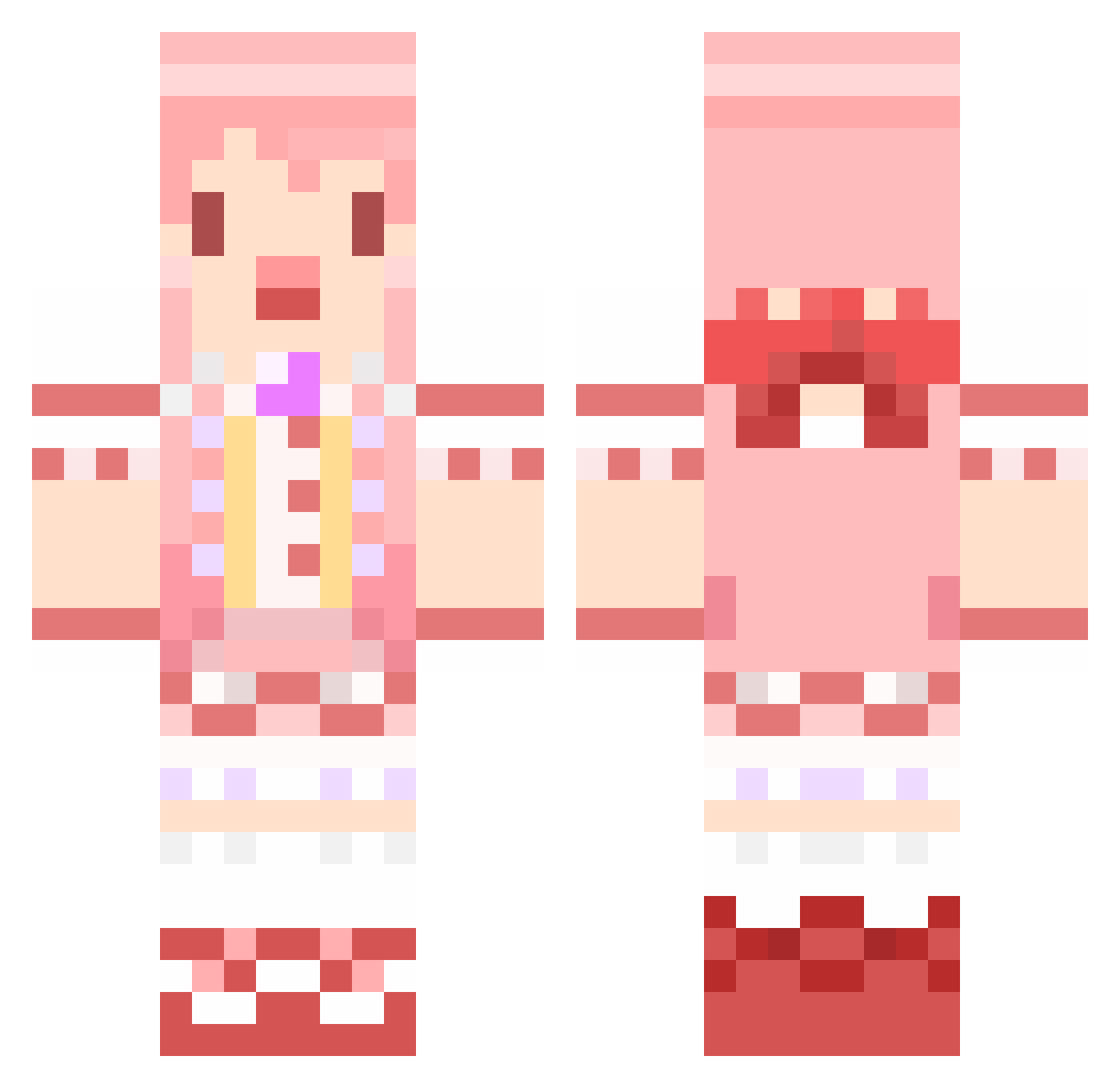 alkes Minecraft skin, front and back view
