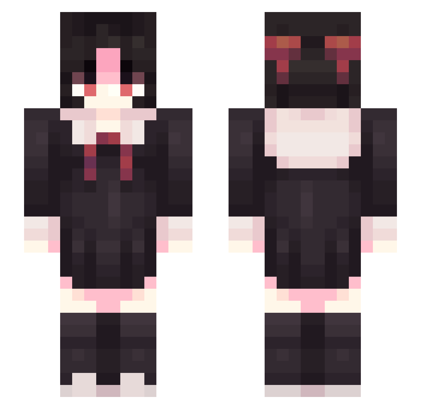 OneofMonster Minecraft skin, front and back view