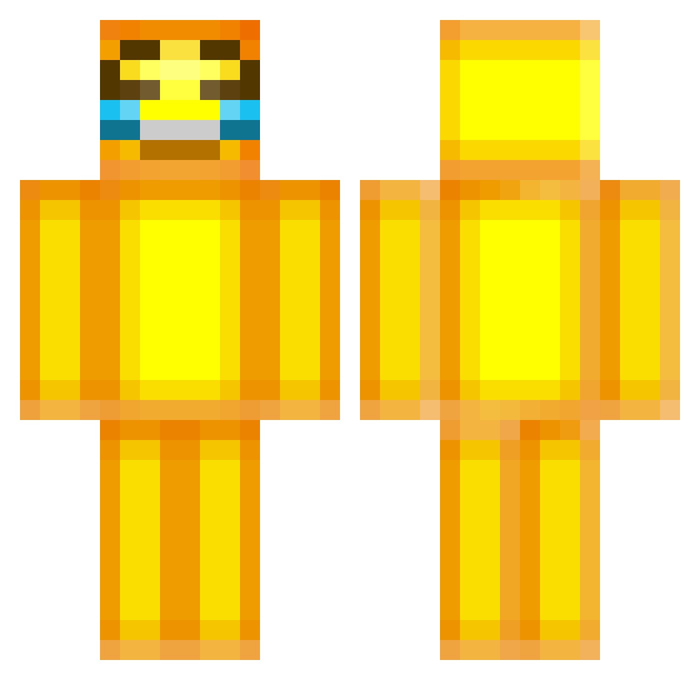 Ballemann123 Minecraft skin, front and back view