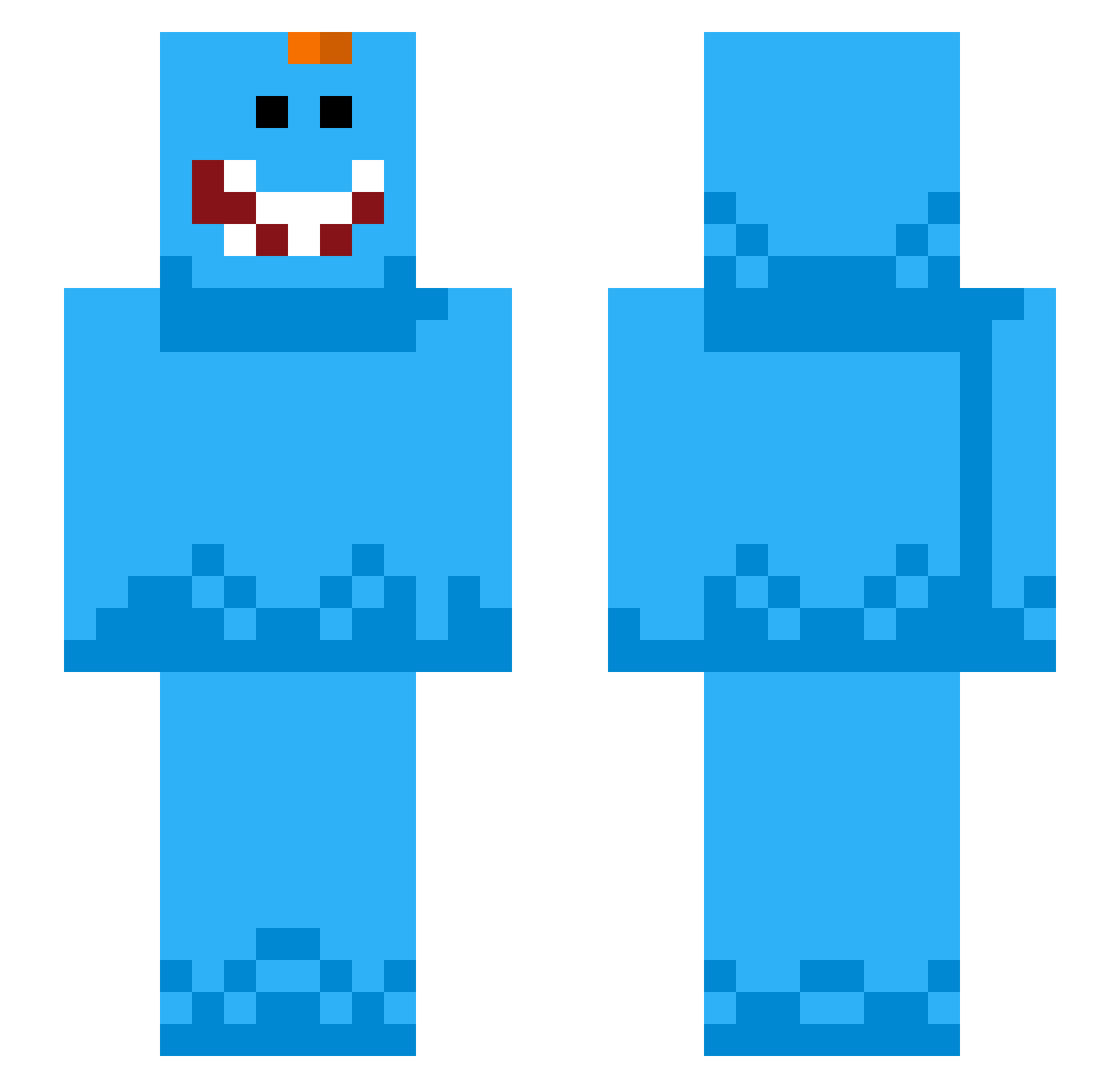 Duntoa Minecraft skin, front and back view