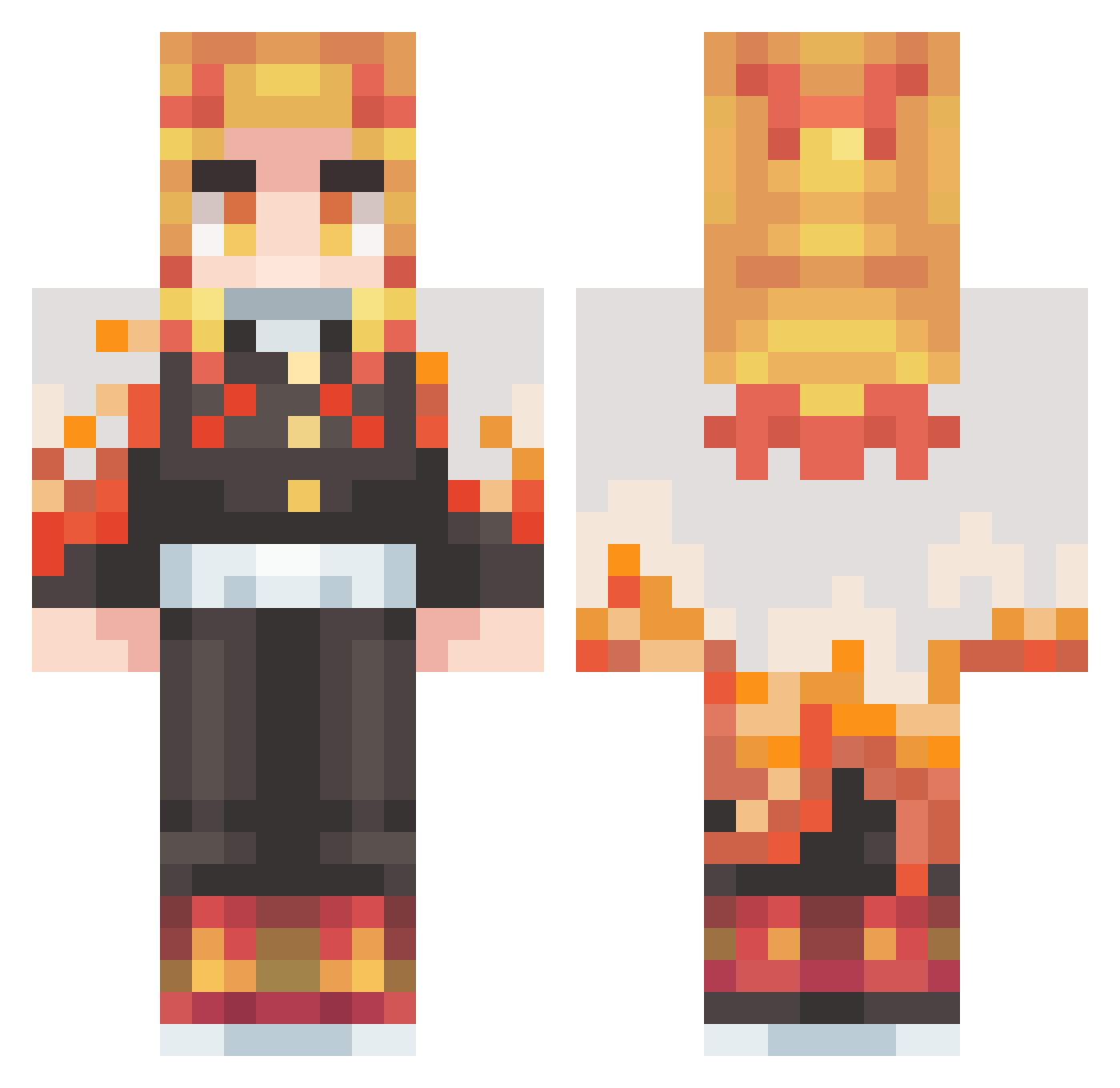I1tachi Minecraft skin, front and back view