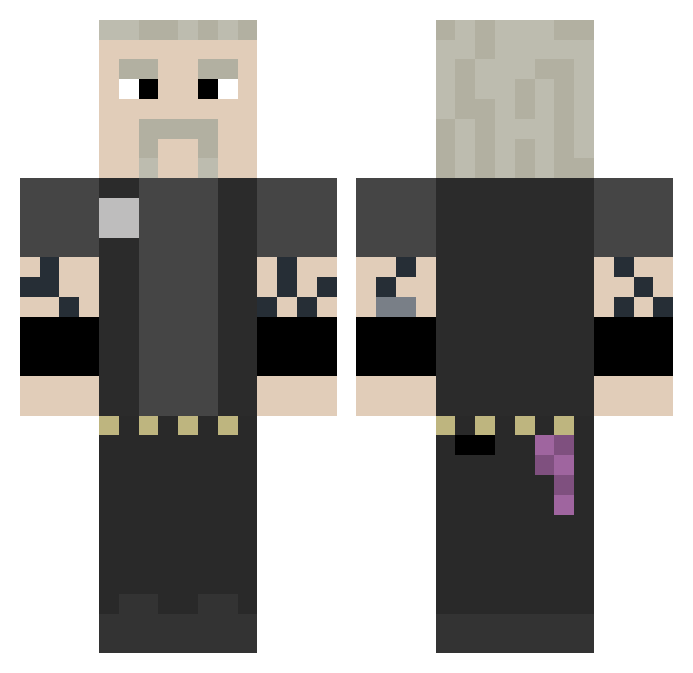 EddieEagle Minecraft skin, front and back view