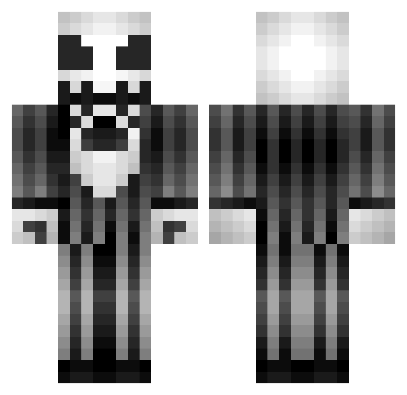 ldach Minecraft skin, front and back view