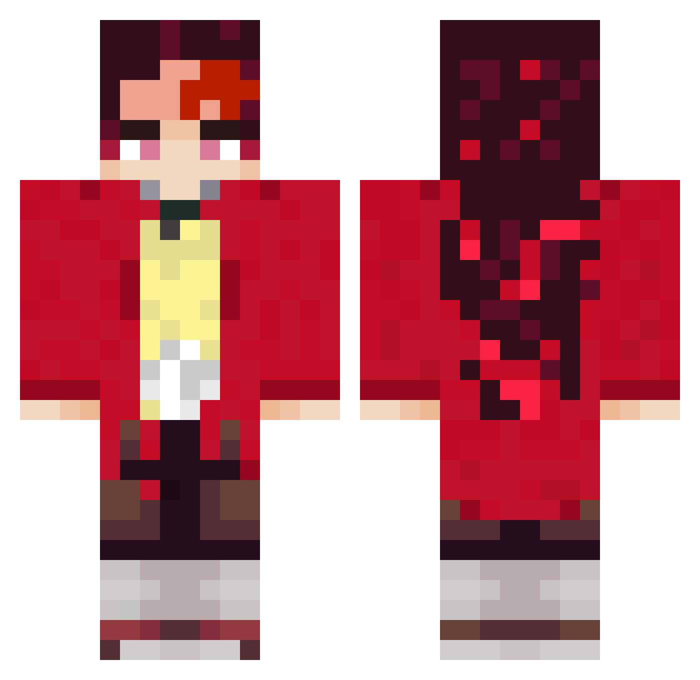 HAPPIED14 Minecraft skin, front and back view