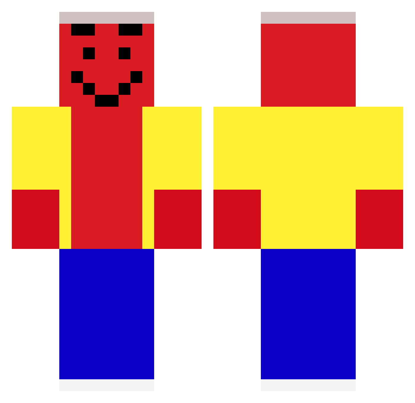 ChrisLall Minecraft skin, front and back view