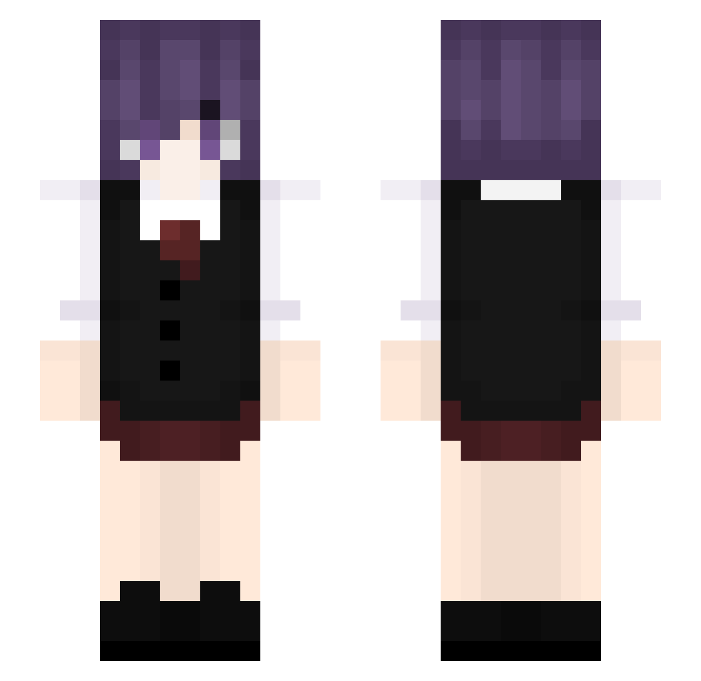 SFICEMAN Minecraft skin, front and back view