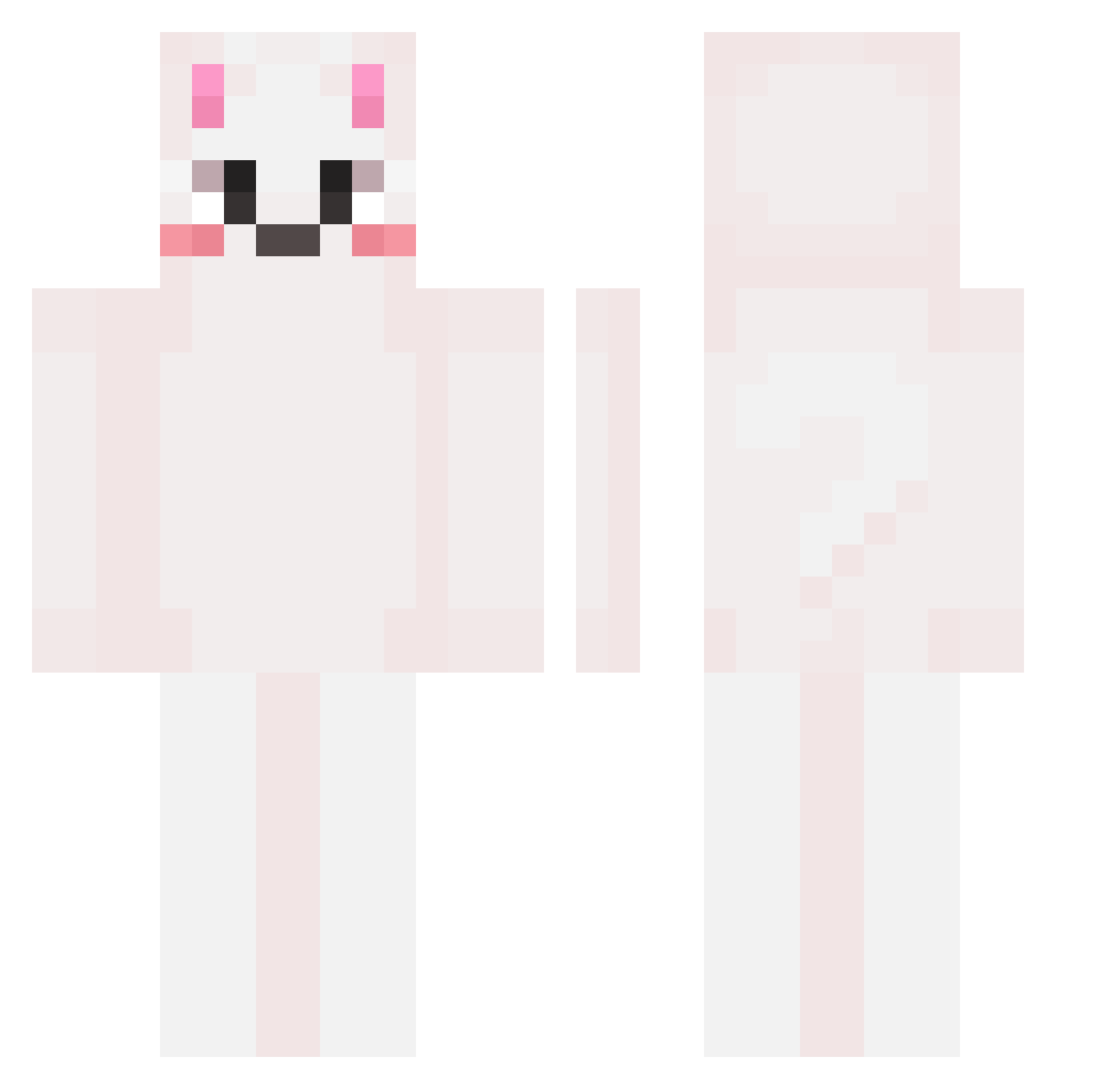 YungHure Minecraft skin, front and back view