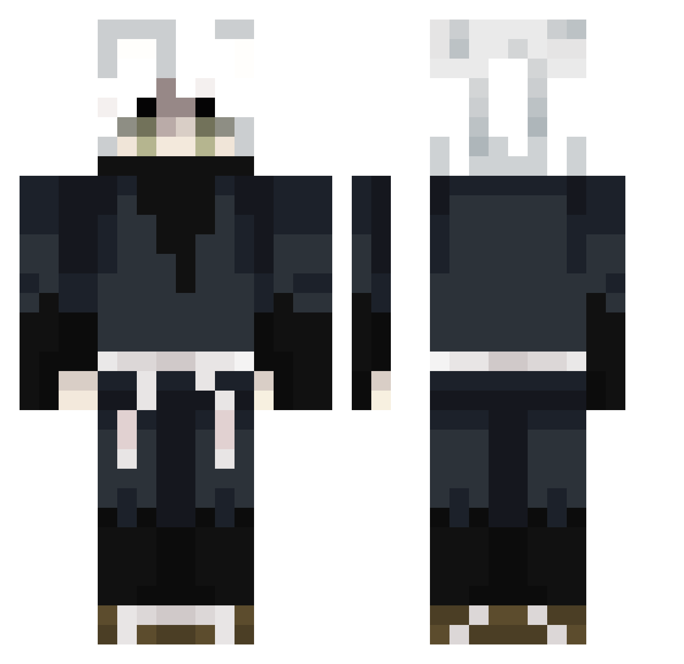 Abandm Minecraft skin, front and back view