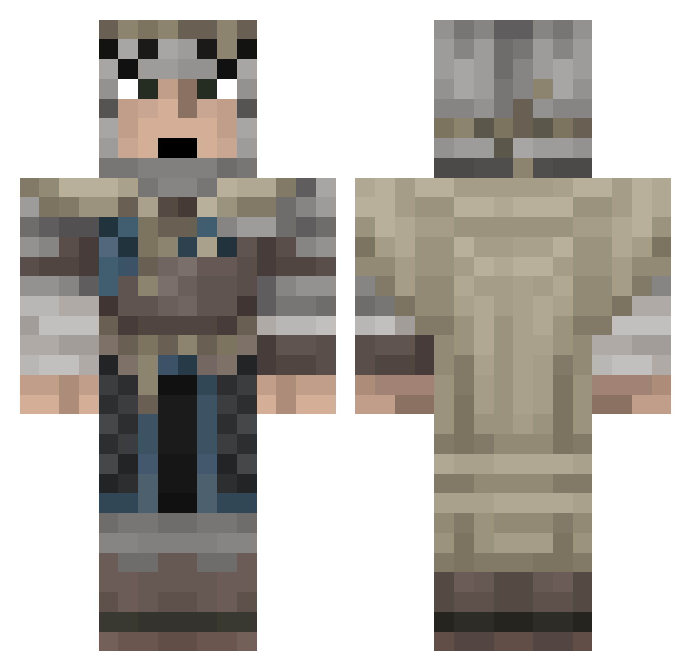 kobalsquii Minecraft skin, front and back view
