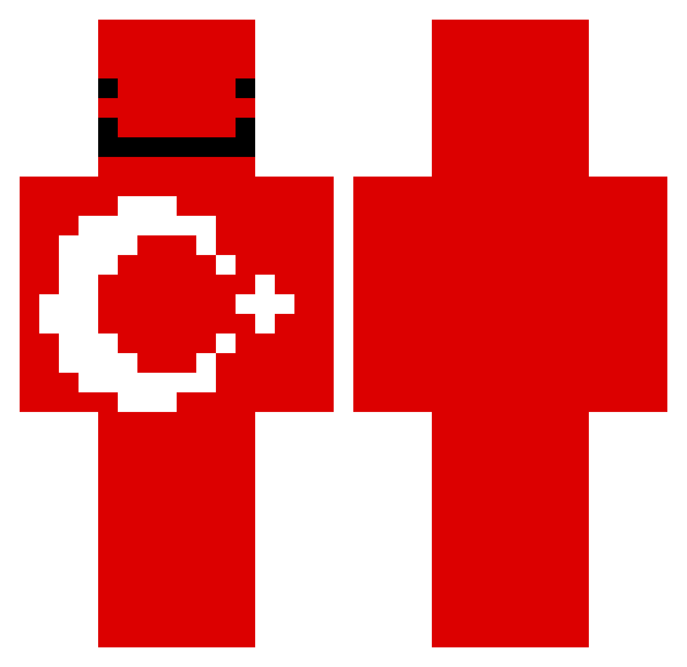 xcaycx Minecraft skin, front and back view