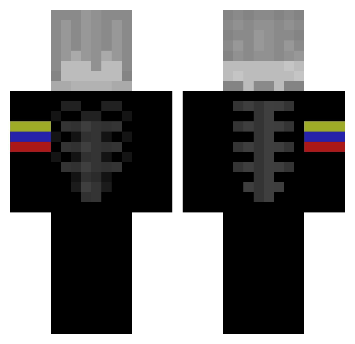 jdiego2r Minecraft skin, front and back view