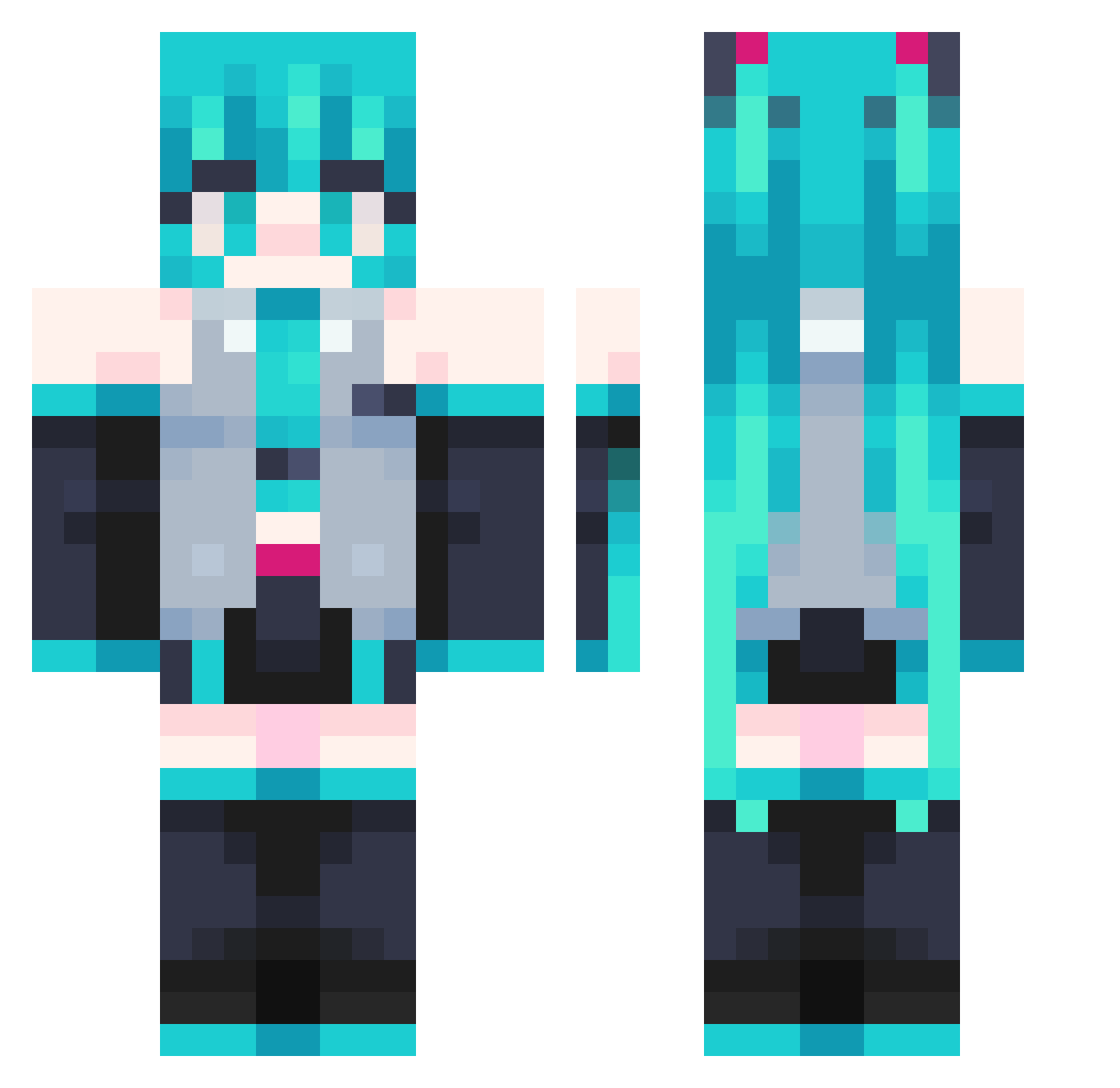 SGJSKADI Minecraft skin, front and back view