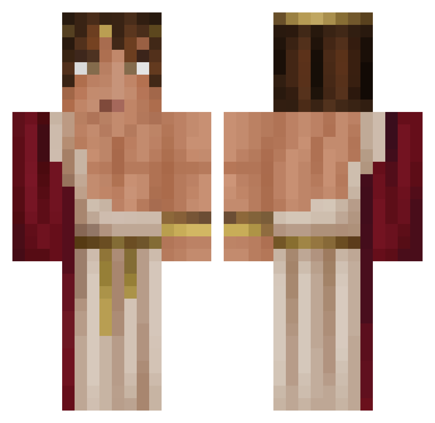 llion1234 Minecraft skin, front and back view