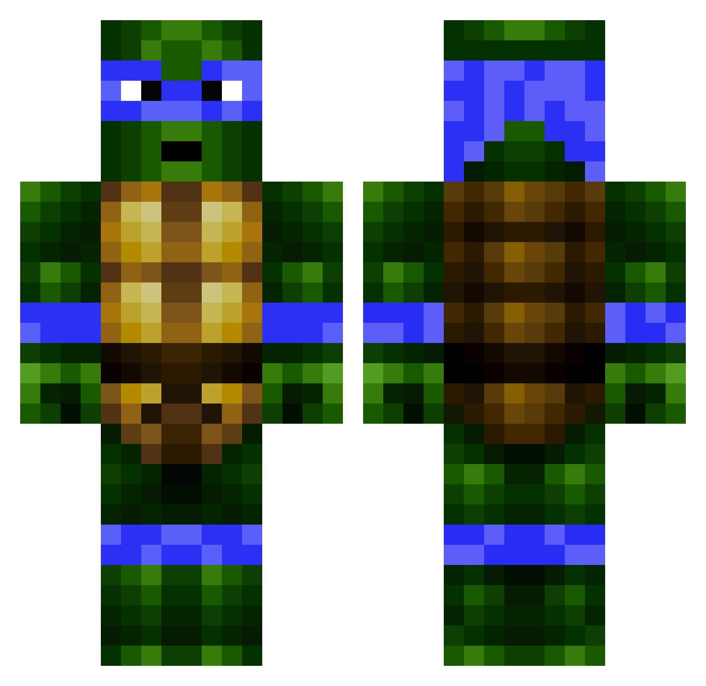 darkosir Minecraft skin, front and back view