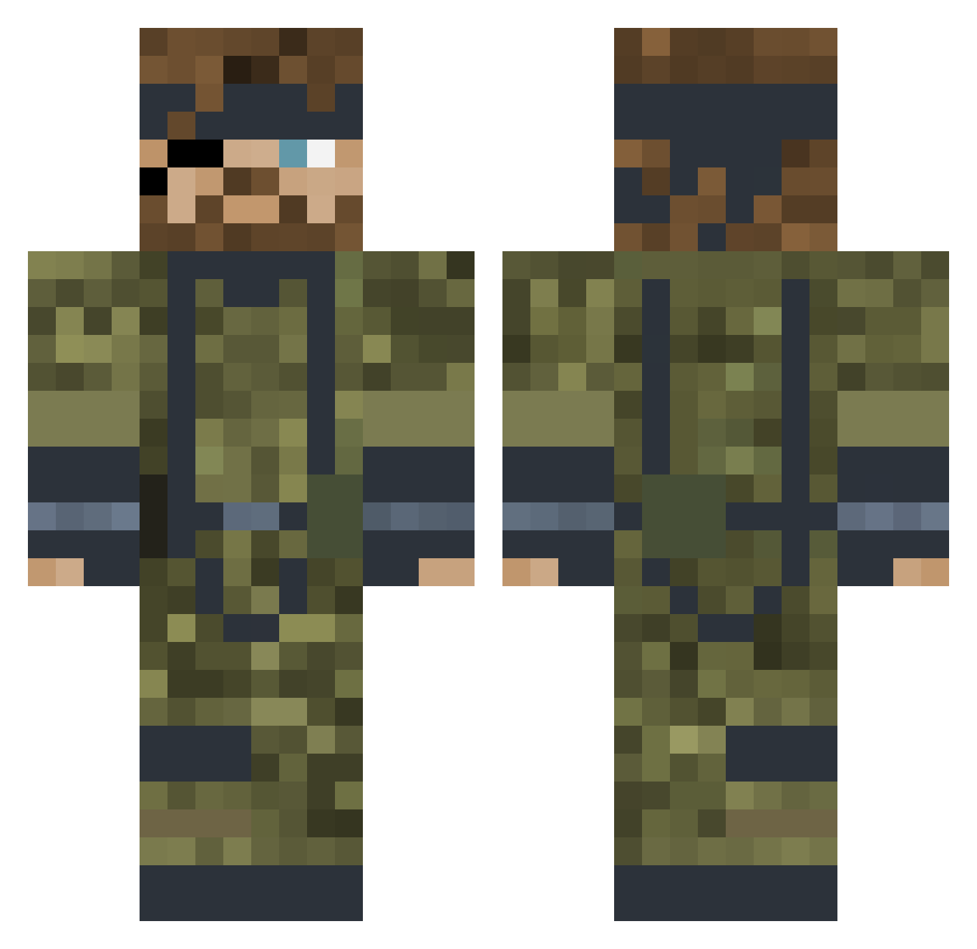 _____Winter_____ Minecraft skin, front and back view