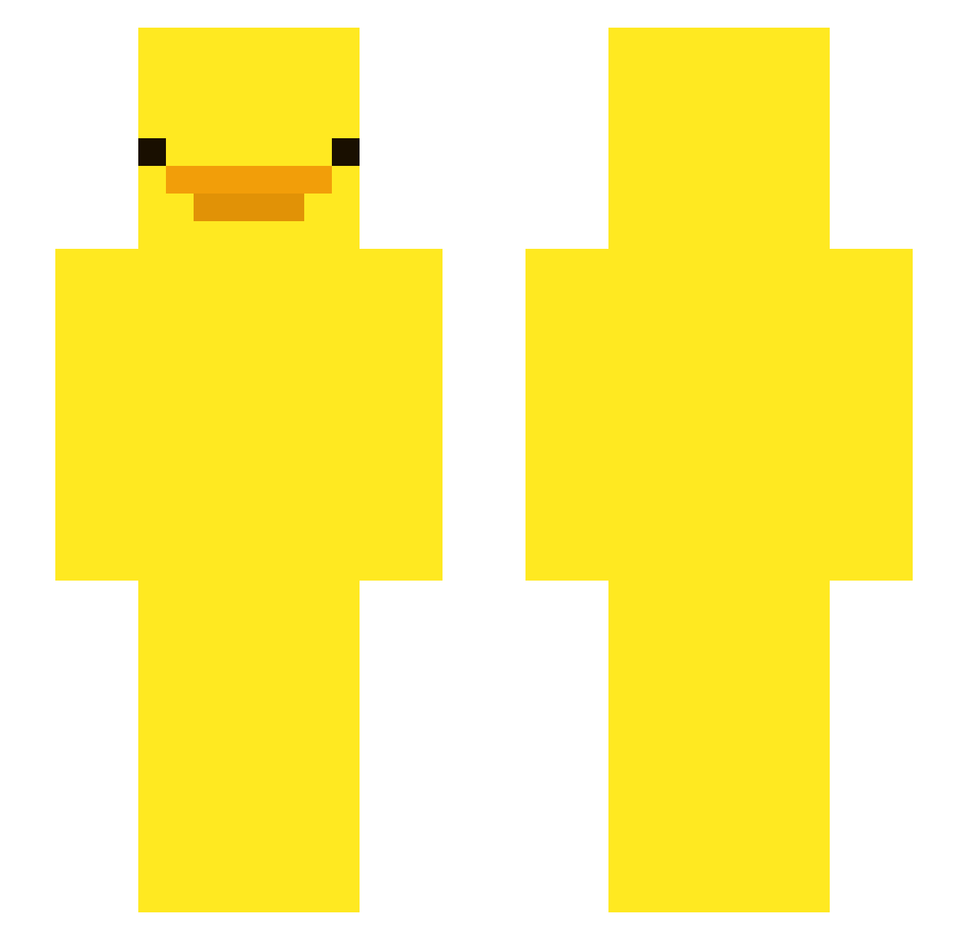 Macules Minecraft skin, front and back view
