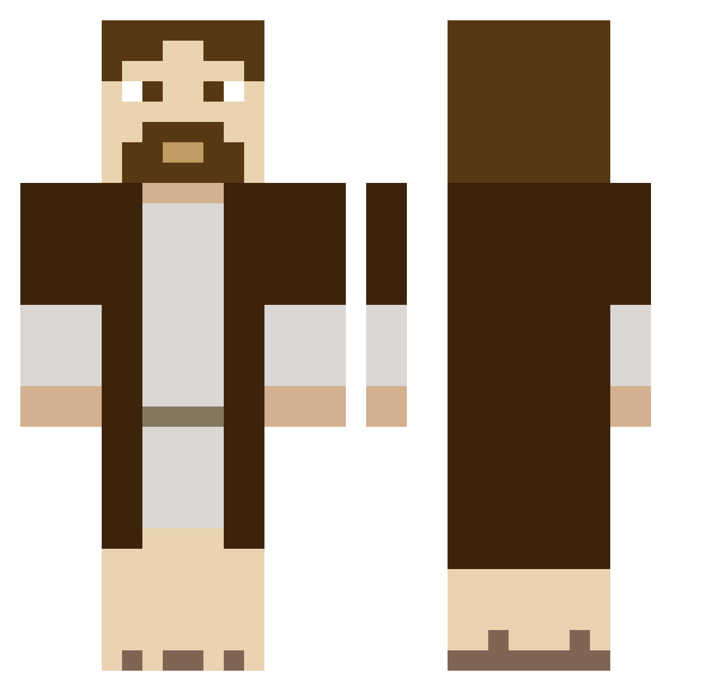 Perricle Minecraft skin, front and back view