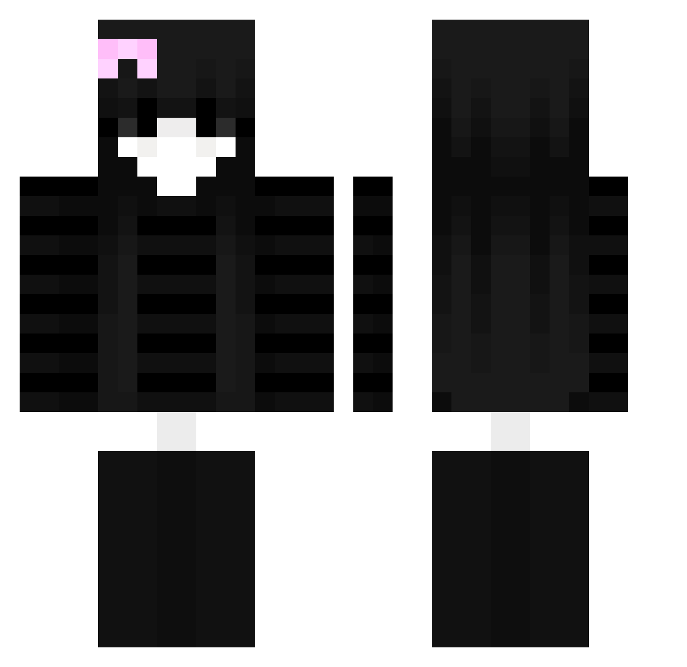 zykotheclown Minecraft skin, front and back view