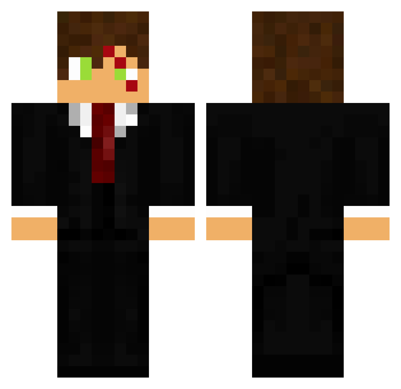 The_Venomus_N1ko Minecraft skin, front and back view