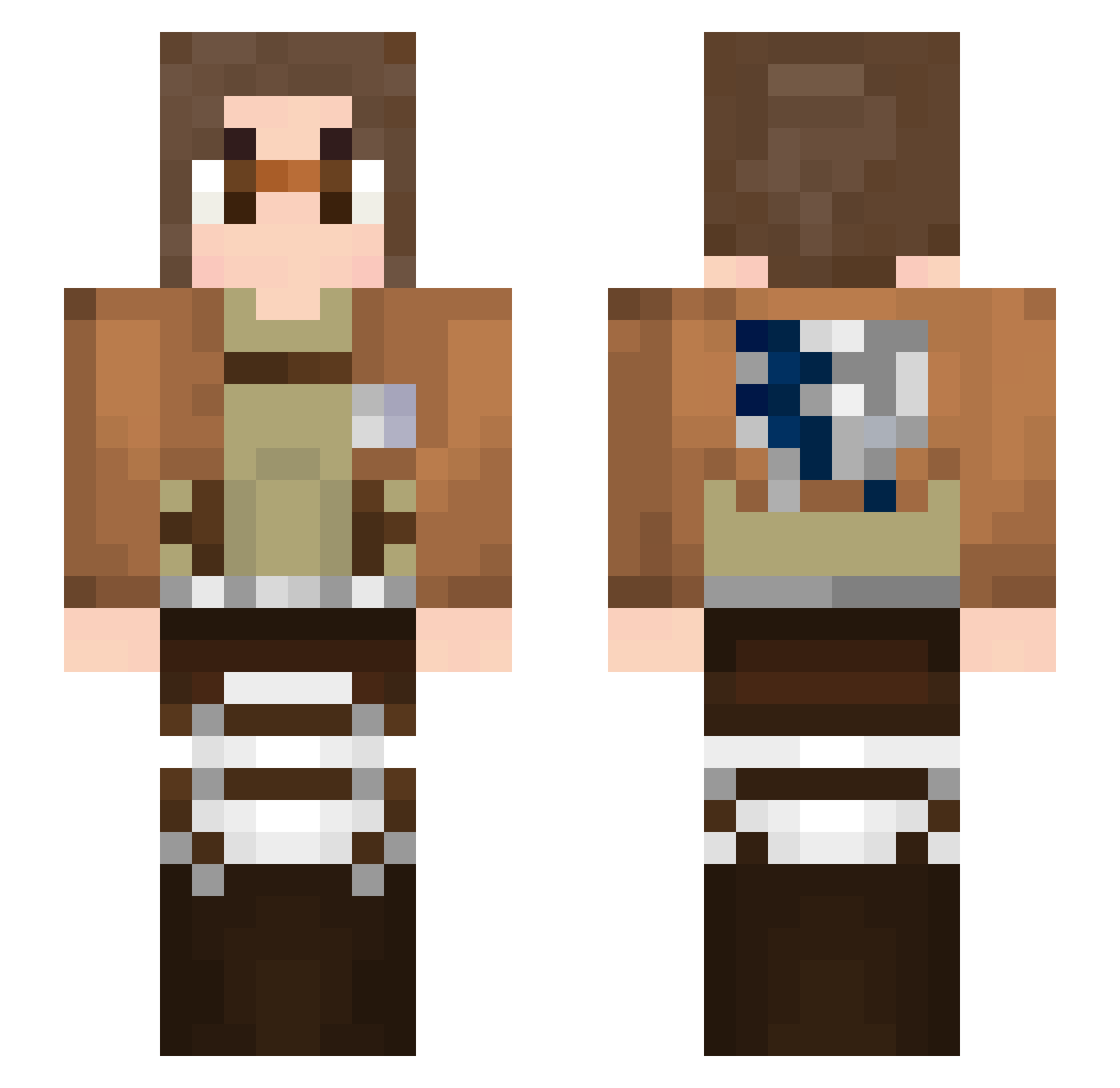 soapcat1 Minecraft skin, front and back view