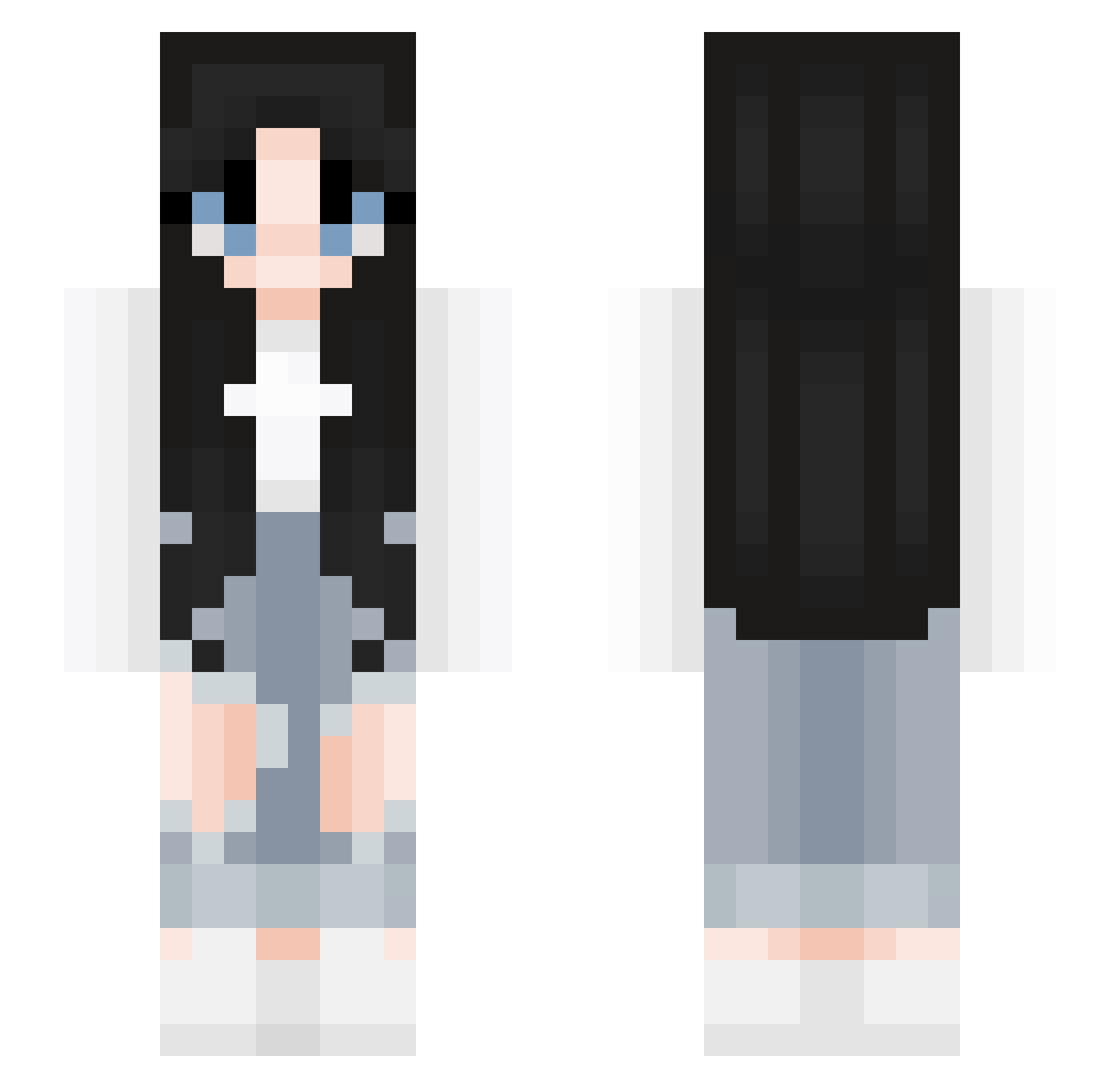 AseelXAZ Minecraft skin, front and back view